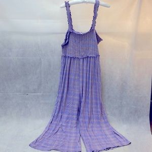 New BP Womens Size 2X Jumpsuit Geo Dot Plaid Stretch Top, Square Neck, Nordstrom